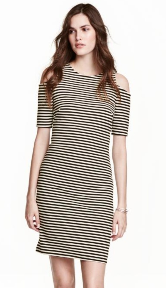 Cold shoulder striped dress from H&M